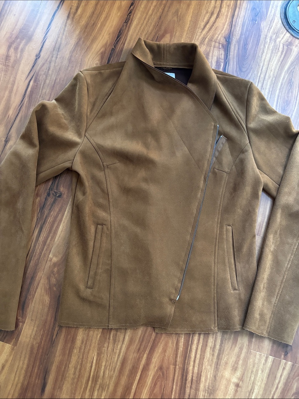 Kut from the Kloth Brown Faux Suede Zip Jacket - Picture 3 of 5
